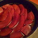 シリコンスチーマーで８分☆りんごの赤ワイン煮